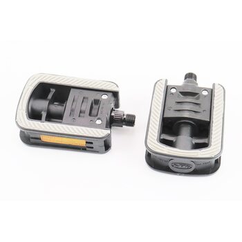 Педалі FOLDING складні 9/16" (109x76x35mm) пластикові, чорно-сірі NW-319