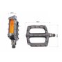 Педалі BMX 9/16" (107x95.5x25mm) пластикові, чорні LU-984DU