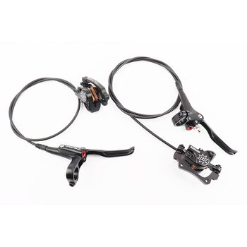 Гальмо Disk-brake гідравлічне переднє (F160/R140мм)+заднє (F180/R160мм), чорні