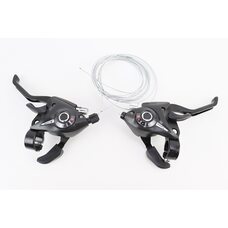 Перемикачі (моноблок) 3x7 швидкості, чорні SL-KD-80