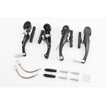 Гальмо V-brake 110мм (2 колеса), алюмінієве, чорне