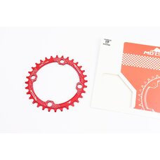 Зірка передня MTB Narrow Wide 32Т (BCD:104мм), алюмінієва, червона