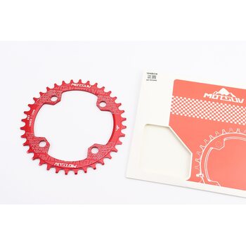 Зірка передня MTB Narrow Wide 36Т (BCD:104мм), алюмінієва, червона