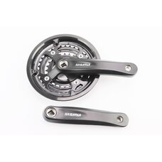 Шатуни "квадрат" 152мм, 42.34.24Т MTB, алюмінієві, чорні T312 CW14-XCE (можливий нетоварний вигляд)