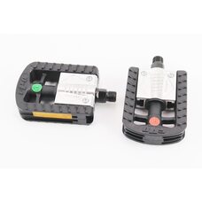 Педалі FOLDING складні 9/16" (109x74x29mm) пластико-алюминієві, чорно-сірі NW-306P