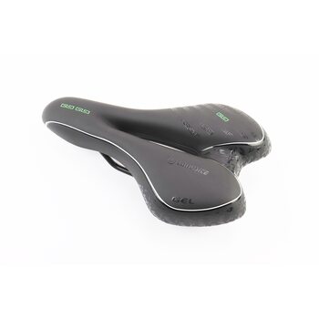 Сиденье MTB 270x160мм, чёрно-бело-зелёное "GEL"