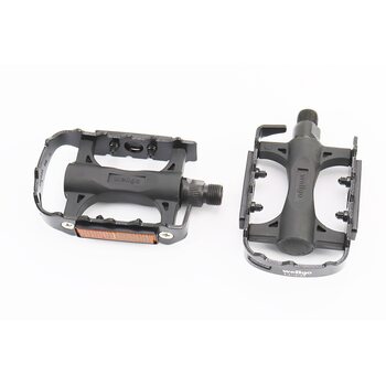 Педали MTB 9/16" (106x64.5x28.5mm) пластико-алюминиевые, чёрные LU-C25