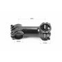 Вынос руля MTB 28,6x31,8х90мм, алюминиевый, черный JSH-306