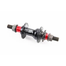 Втулка задня BMX алюмінієва 14Gx36H драйвер 9т, 4 пром-підшипники 6902 2RS, вісь 14мм, кріпл. гайка, чорно-червона FB-A275В