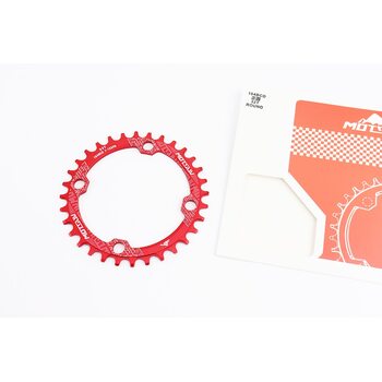 Зірка передня MTB Narrow Wide 32Т (BCD:104мм), алюмінієва, червона