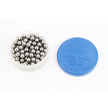 Подшипниковые шарики 1/4" (Ø6,35мм), в пластиковом боксе ≈140шт