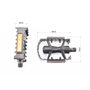 Педали MTB 9/16" (100x66x25mm) алюминиевые, черные