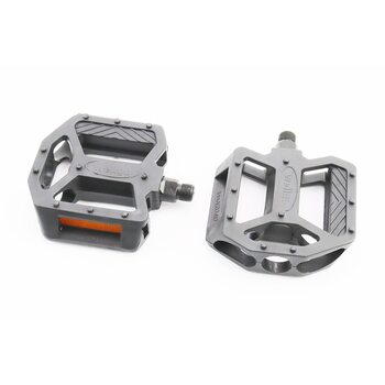 Педали BMX 9/16" (108x105x28mm) пластиковые, чёрные LU-P9