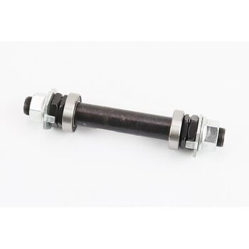 Ось передняя BMX М14х140мм в сборе, пром-подшипники (15*28*7) 6902 2RS, чёрная
