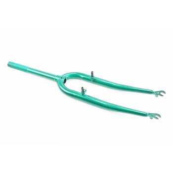 Вилка 26" с резьбой 1" (25,4мм), шток 240мм, V-brake, зеленая