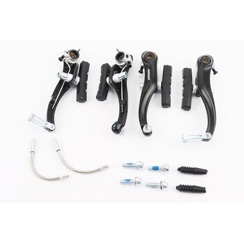 Гальмо V-brake 110мм (2 колеса), алюмінієве, чорне MV993DG