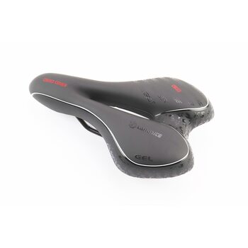 Сиденье MTB 270x160мм, чёрно-бело-красное "GEL"