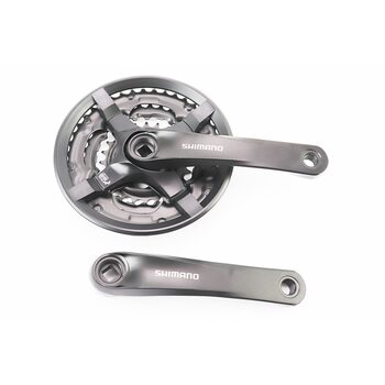 Шатуни "квадрат" 165мм, 42.34.24T MTB, алюмінієві, чорні FC-TY501