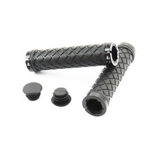 Ручки руля 130мм с зажимом Lock-On с двух сторон, чёрные TPE-167