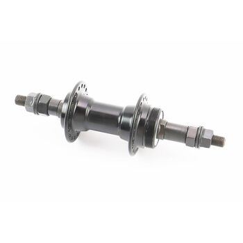 Втулка задняя MTB алюминиевая 14Gx36H под вольнобег, V-brake, крепл. гайка, чёрная FB-A201