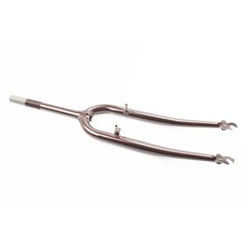 Вилка 28" с резьбой 1" (25,4мм), шток 240мм, V-brake, коричневая