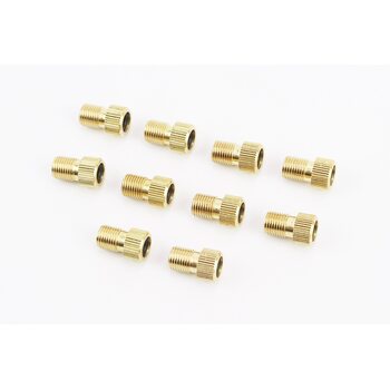 Переходник шланга насоса с резинкой (золотник Schrader AV-Presta FV) 10шт к-кт