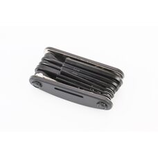 Ключ-набір 13 предметів (шестигранники 2,2.5,3,4,5,6 мм, відкидний спицевий ключ, викрутки пряма та фігурна, головки 8,9,10 мм, лопатка), KL-9801