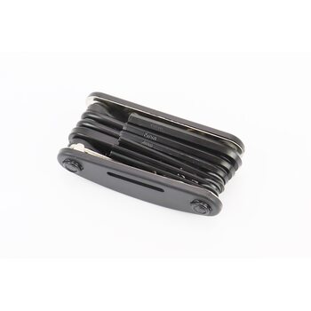 Ключ-набір 13 предметів (шестигранники 2,2.5,3,4,5,6 мм, відкидний спицевий ключ, викрутки пряма та фігурна, головки 8,9,10 мм, лопатка), KL-9801