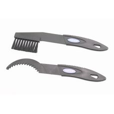 Щетка+гребенка для чистки звезд и цепи, пластиковые к-кт, чёрные KL-7001+KL-7002