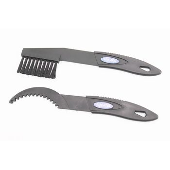 Щетка+гребенка для чистки звезд и цепи, пластиковые к-кт, чёрные KL-7001+KL-7002