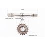 Редуктор фрези R175/180N/190N/195N - Вал вторинний + зірка Z-17 81-1, 101-2