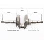 Коленвал 168F/170F (Dшейки-30mm, H-85mm, L-240mm) под резьбу М16, для мотопомпы