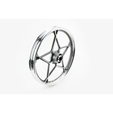 Диск колесный передний литой "под диск" 18Х1,6 Viper-125J СЕРЫЙ (ось 12мм)