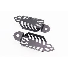 Защита заднего амортизатора металлическая, универсальная TUNING, ЧЕРНЫЙ, к-кт 2шт