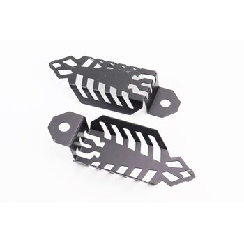 Защита заднего амортизатора металлическая, универсальная TUNING, ЧЕРНЫЙ, к-кт 2шт