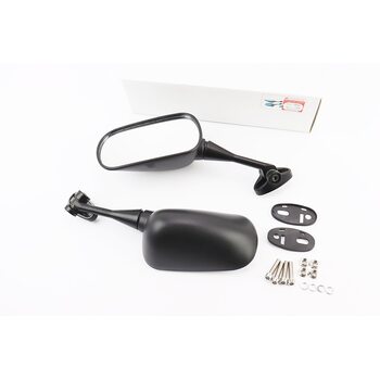 Зеркала к-кт на мотоцикл "прямоугольные" под два болта, черный