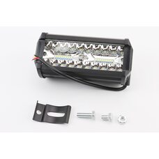 Фара дополнительная светодиодная влагозащитная - 20+20 LED с креплением, прямоугольная 79*165мм, SUPER LIGHT