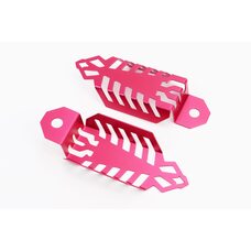 Защита заднего амортизатора металлическая, универсальная TUNING, КРАСНЫЙ, к-кт 2шт