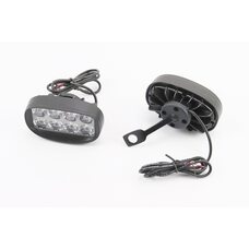 Фара дополнительная светодиодная влагозащитная (85*50mm) - 8 LED с креплением под зеркало, к-кт 2шт