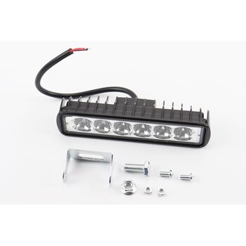 Фара дополнительная светодиодная влагозащитная - 6 LED с креплением, прямоугольная 150*37мм
