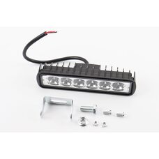 Фара додаткова світлодіодна вологозахисна - 6 LED з кріпленням, прямокутна 150*37мм