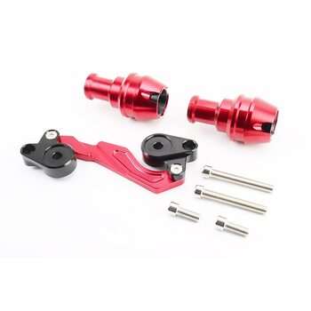 Крашпеды-слайдеры (отбойники) универсальные, со смещенным креплением, КРАСНЫЙ к-кт 2шт