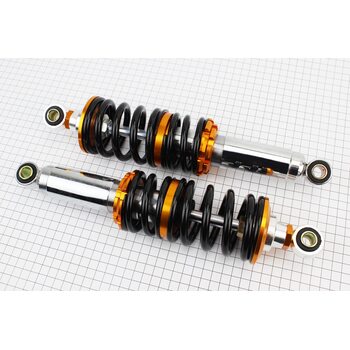 Амортизатор задний JH/CB/CG - 305мм*d67мм (втулка 12мм / втулка 12мм) черный к-кт 2шт