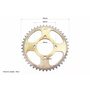 Зірка задня RS125 - 428-44T - d=64; 4отв.*80mm "гартована" Loncin JL200-10/Yamaha YBR125