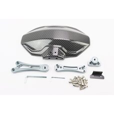 Крило заднє універсальне, графітне кріплення на одну сторону з регулюванням нахилу (бризковик) TUNING, КАРБОН