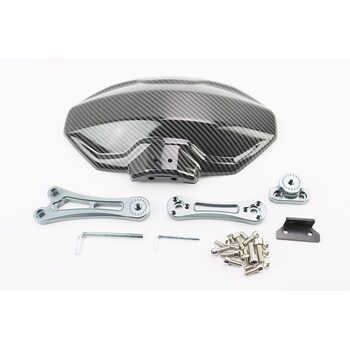 Крило заднє універсальне, графітне кріплення на одну сторону з регулюванням нахилу (бризковик) TUNING, КАРБОН