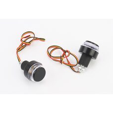 Заглушка - отбойник руля c LED подсветкой габарит + поворот, к-кт 2шт, ЧЕРНЫЙ