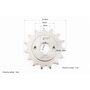 Зірка передня CB-520H-15T 171FMM Loncin FE250/KOVI250-4Т