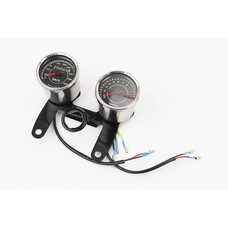 Спідометр, тахометр в зборі "ХРОМ" (на 180км/год, тахометр електронний)