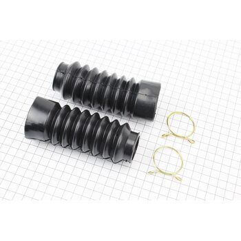 Гофра переднього амортизатора d=30/45mm; L=125mm к-кт 2шт, ЧОРНИЙ